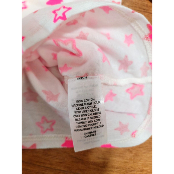 Harper Canyon Kids' Girl's Size 5 Printed Ruffle Top In Ivory Egret Bright Stars - Picture 4 of 9